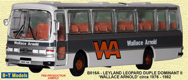 Base Toys - B016A - Leyland Leopard - Wallace Arnold - Grey