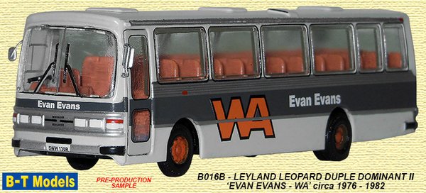 Base Toys - B016B - Leyland Leopard - Evan Evans - Grey