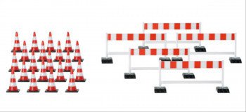 Herpa - HA052566 - Basic Traffic Cones & Traffic Barriers