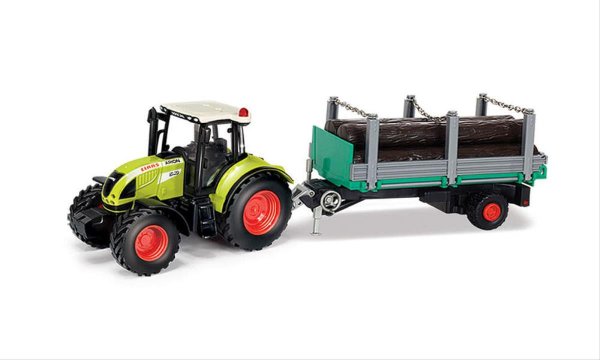 Herpa - CLA184016 Claas Arion 540 with Wooden Trailer