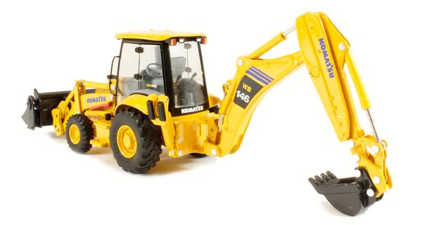 First Gear - 50-3095 - Komatsu WB-146 Backhoe Loader with Attachments