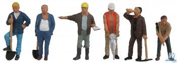 Walthers - WH949-6022 - Construction Workers - 6 Figure Set