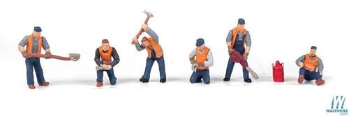 Walthers - WH949-6066 - Railroad Track Workers - 6 Figure Set